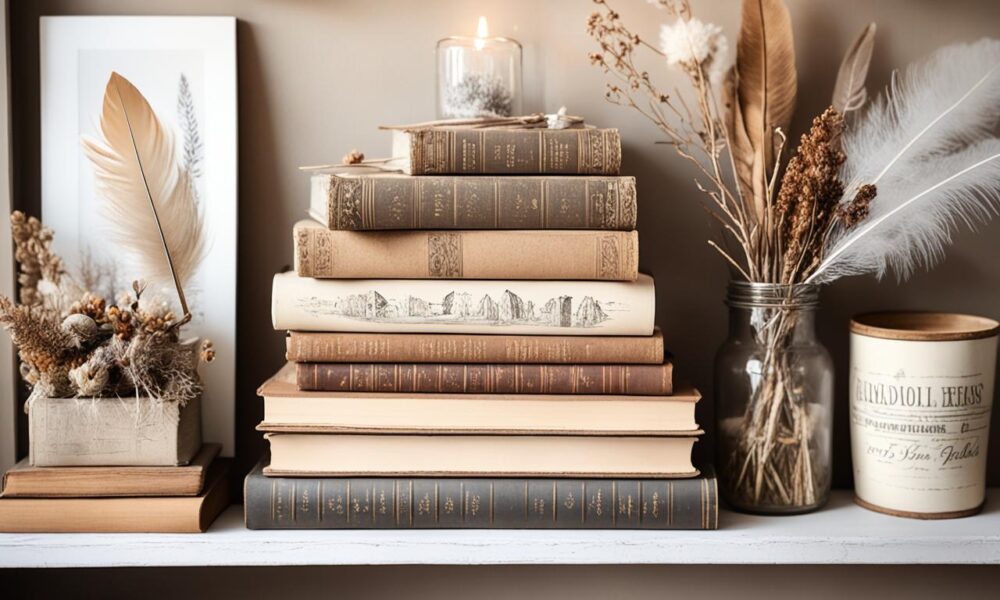 How to Style Cottagecore Shelves with Vintage Books and Natural Elements