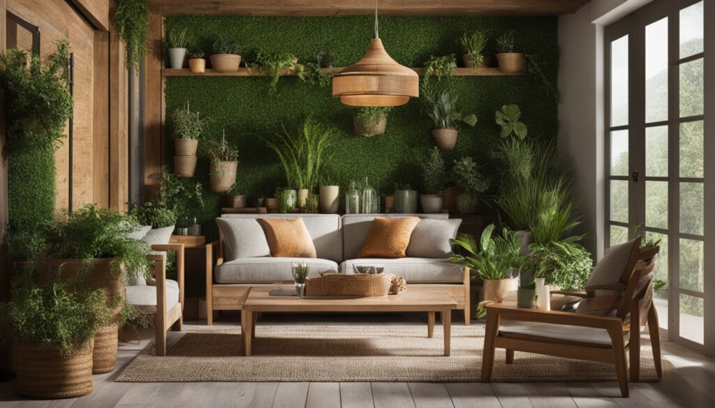 Inddoor plants in a cottagecore entryway