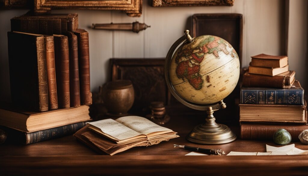 antique globe with secret compartment