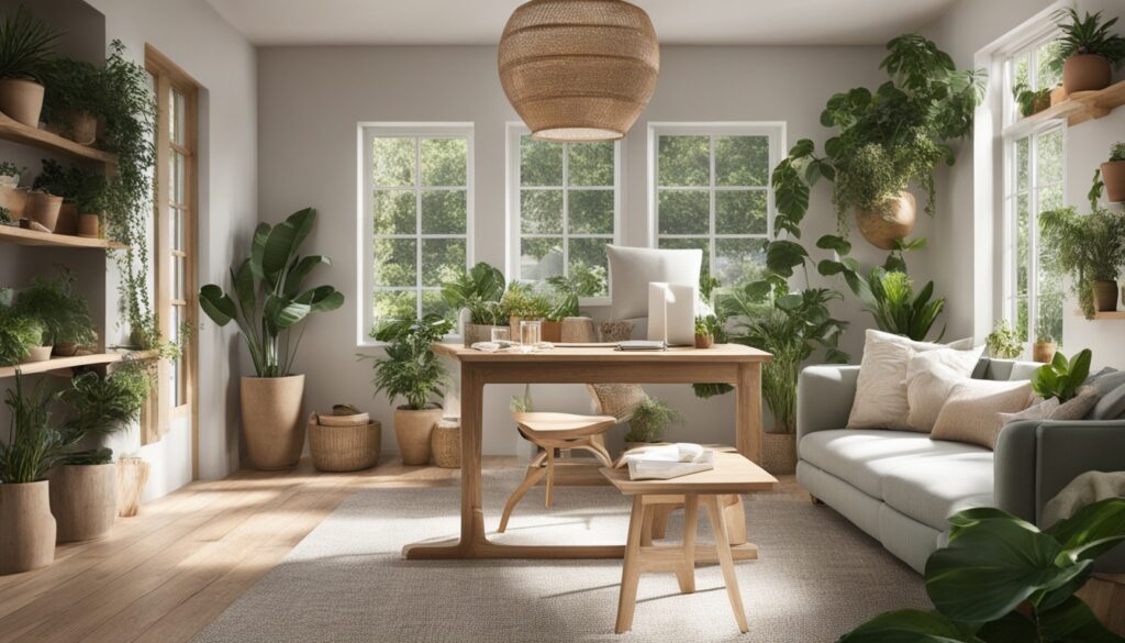 houseplants in a sunny room