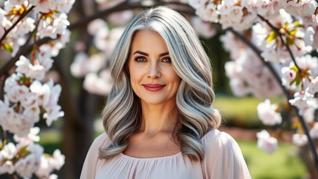 embracing silver hair elegance