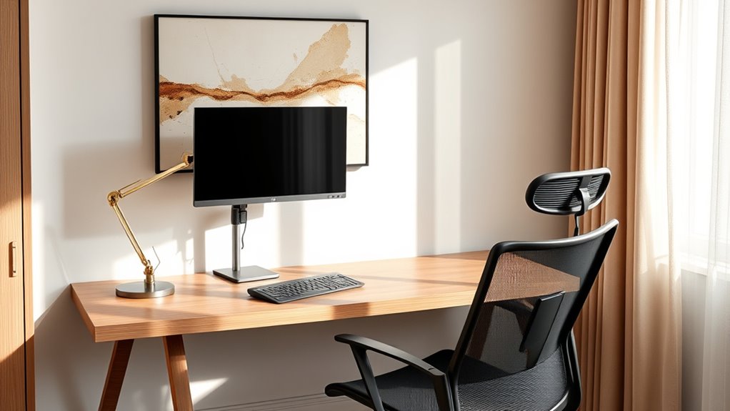 ergonomic stylish workspace setup