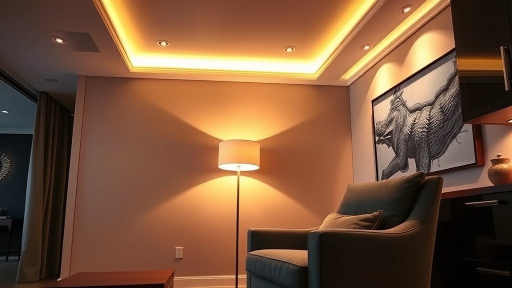 layered lighting enhances ambiance