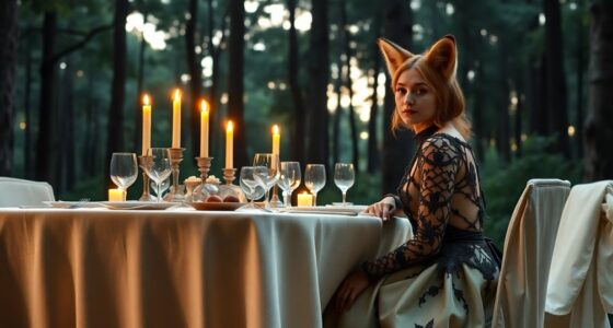 elegant animal inspired dinner setup