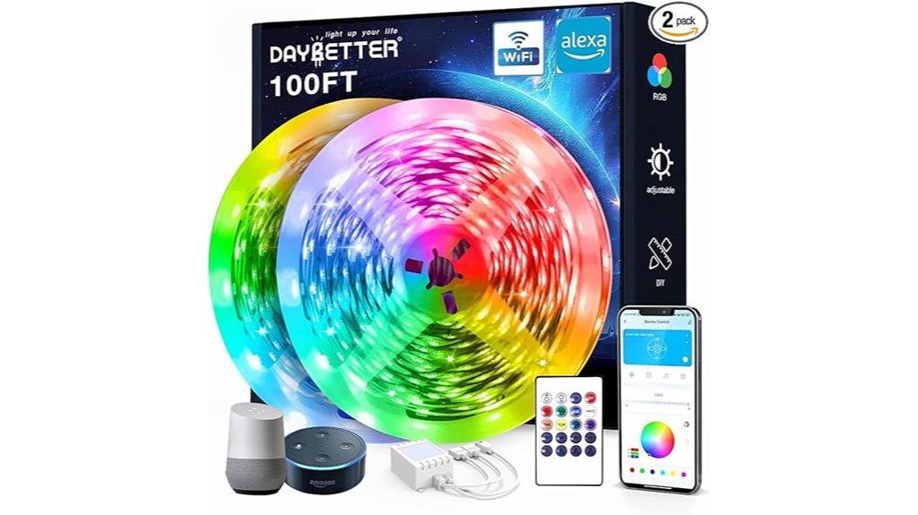 100 foot wifi led strip