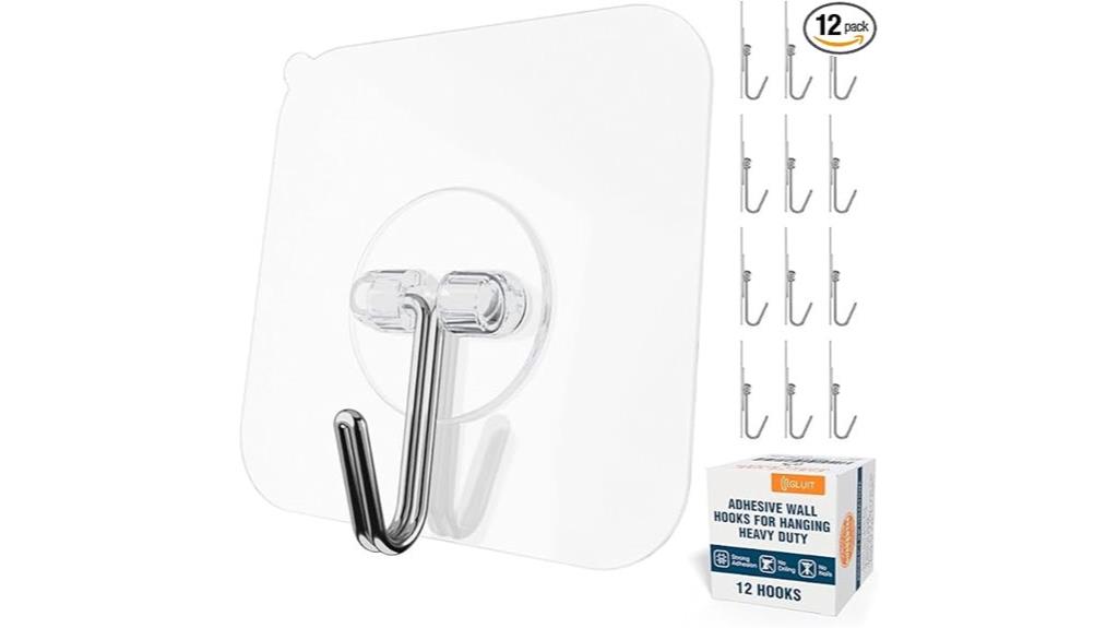 12 pack adhesive hooks