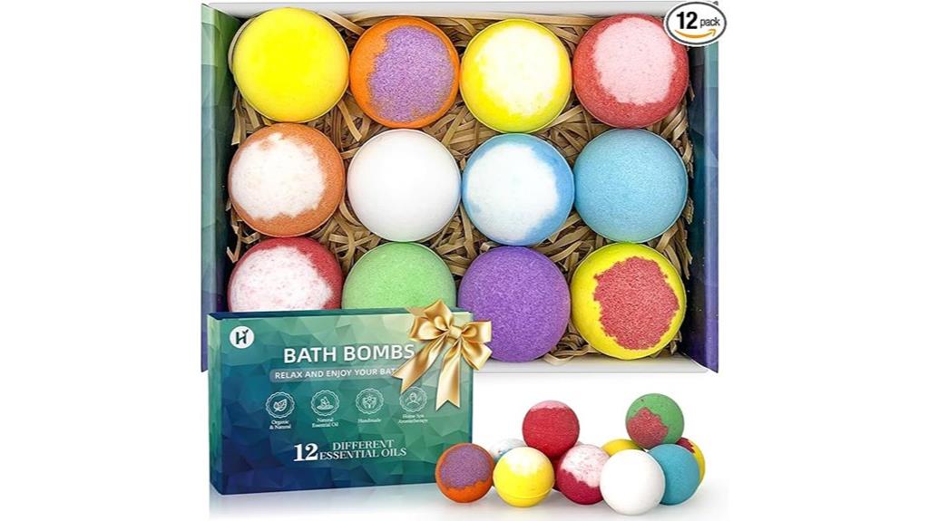 12 pack bath bomb set