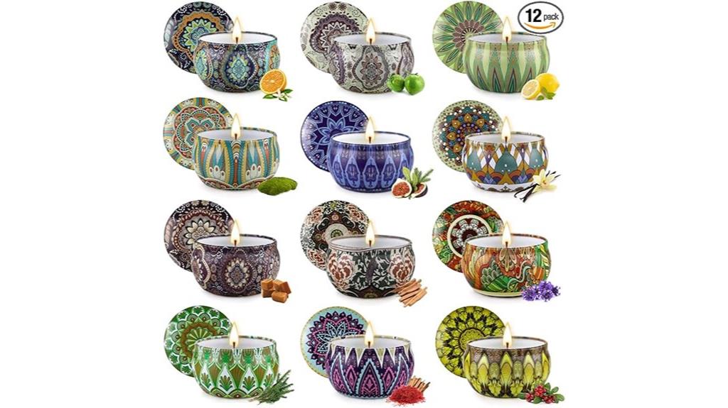 12 soy wax aromatherapy candles