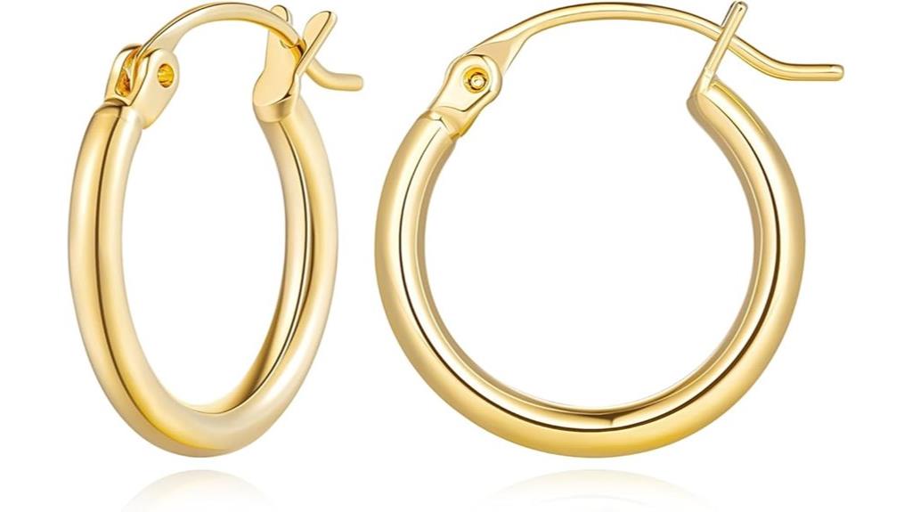 14k gold hoop earrings