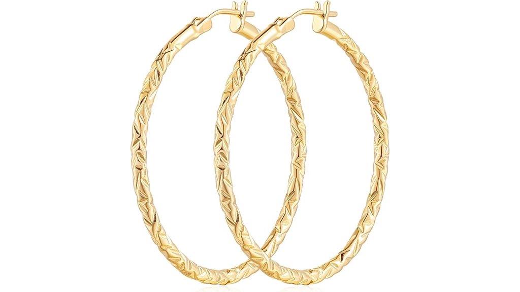 14k gold hoop earrings