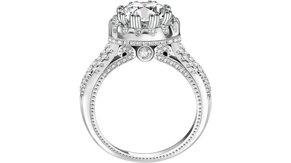 2 carat moissanite engagement ring