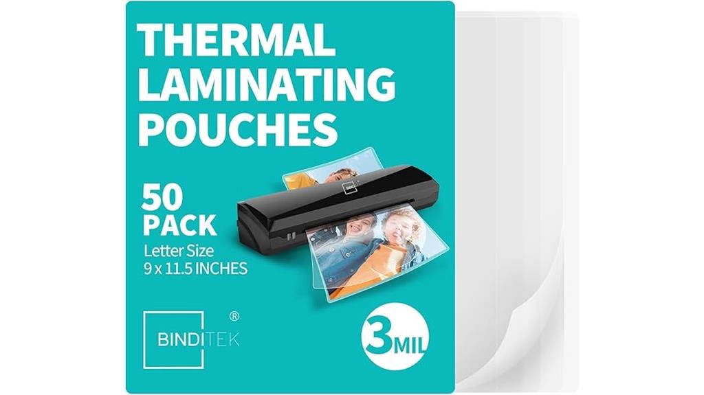 50 pack laminating pouches