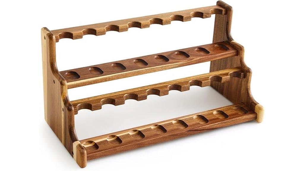 acacia pipe stand