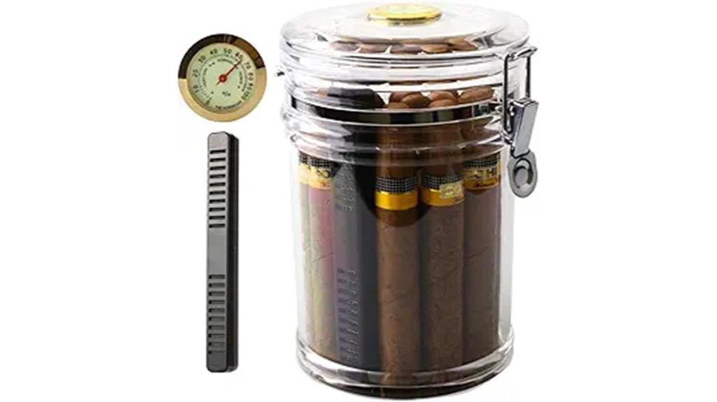 acrylic humidor with accessories