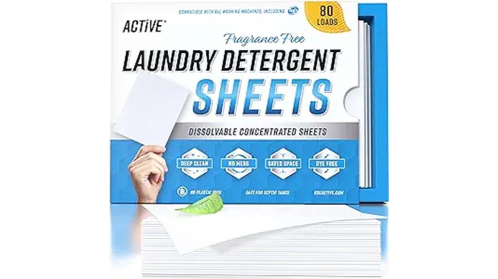 active laundry detergent sheets