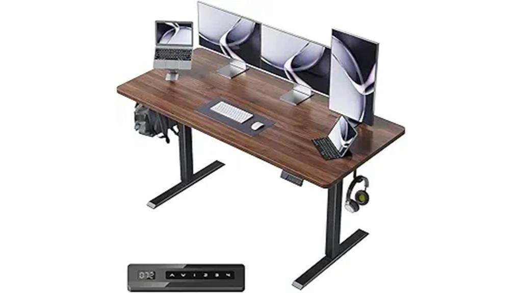 adjustable black walnut desk