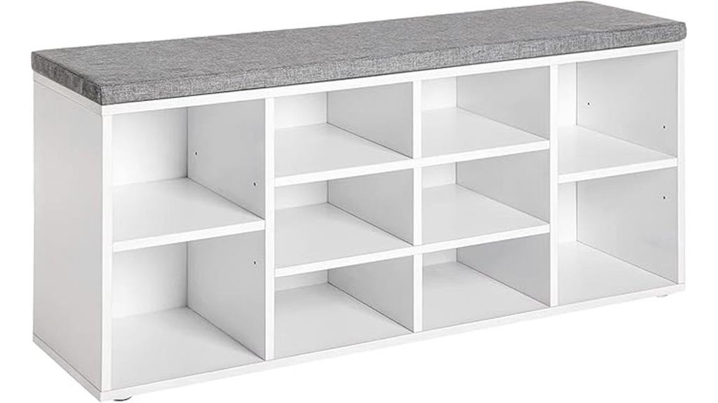 adjustable cushioned shoe storage