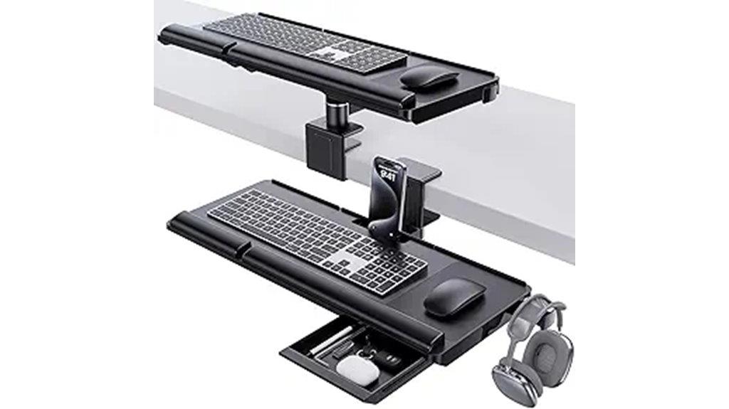adjustable desk keyboard tray