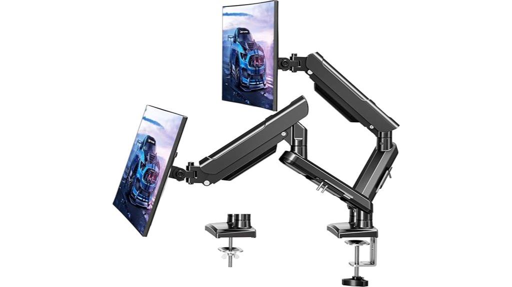 adjustable dual monitor mount