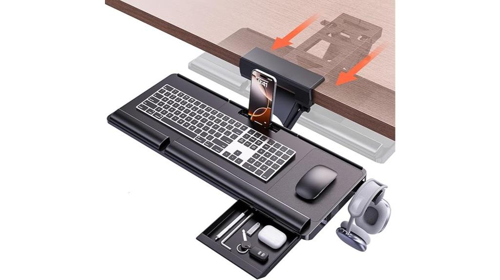 adjustable ergonomic keyboard tray