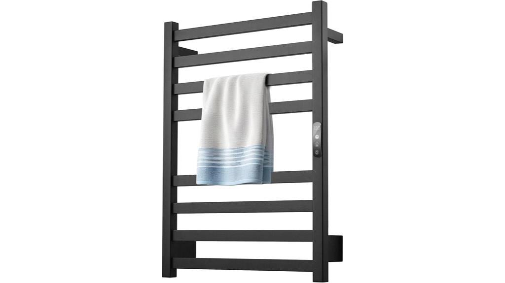 adjustable heated towel rack
