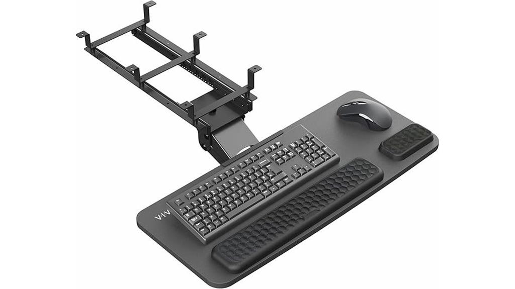adjustable keyboard mouse tray