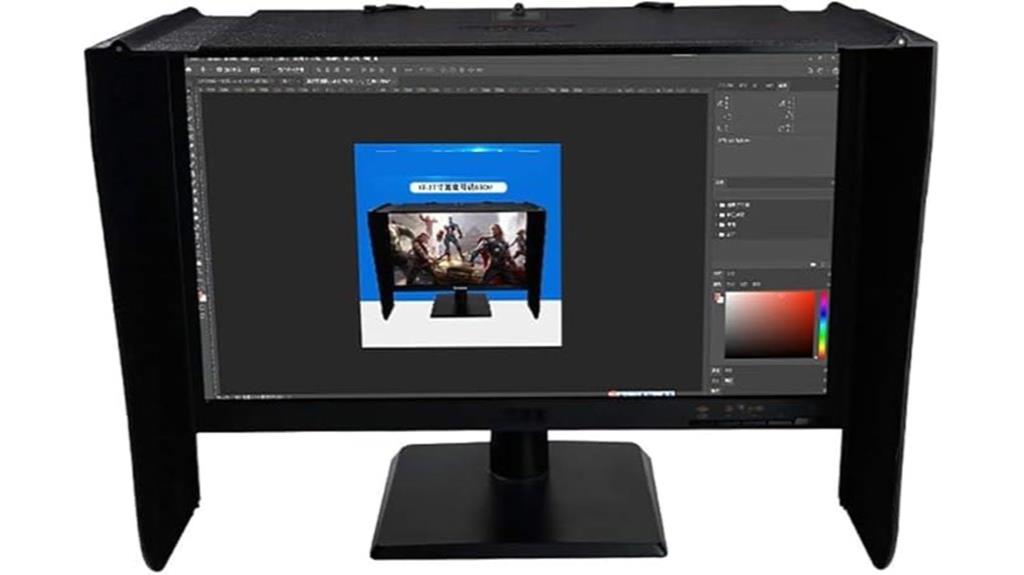 adjustable monitor hood cover