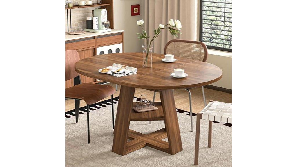 adjustable round dining table