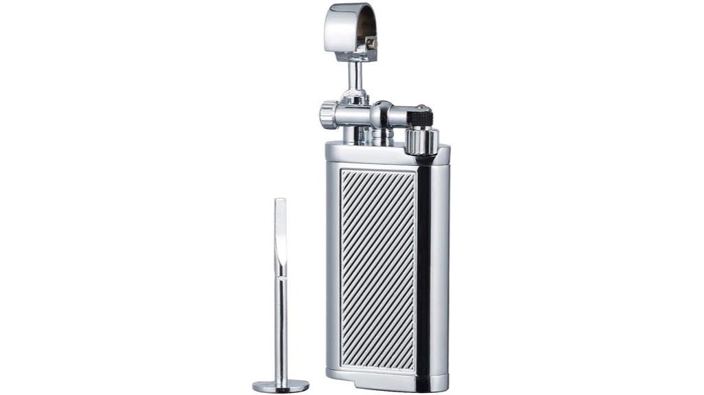 antique angled refillable lighter