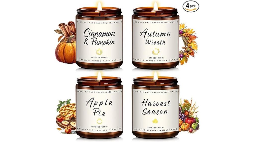 autumn scented soy candles
