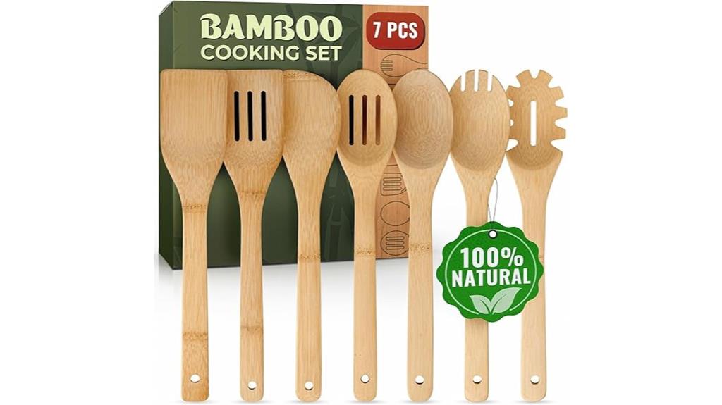 bamboo cooking spoon set