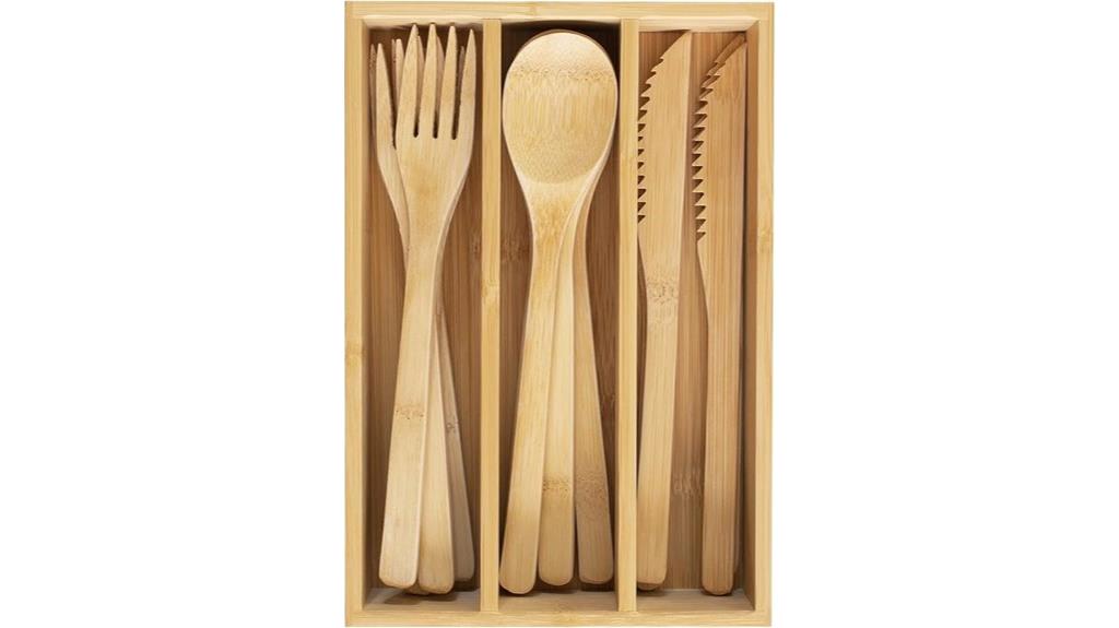 bamboo flatware set