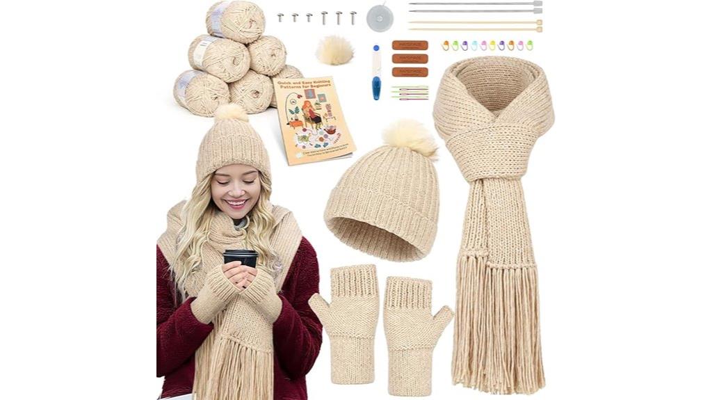 beginner knitting kit for all