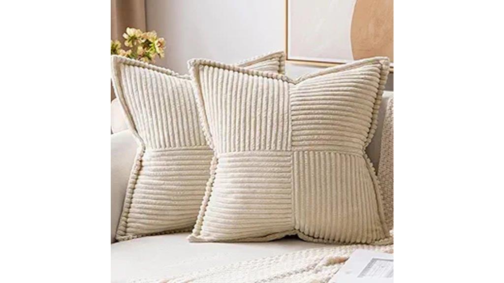 beige boho pillow set