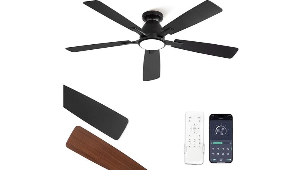black 52 inch ceiling fan