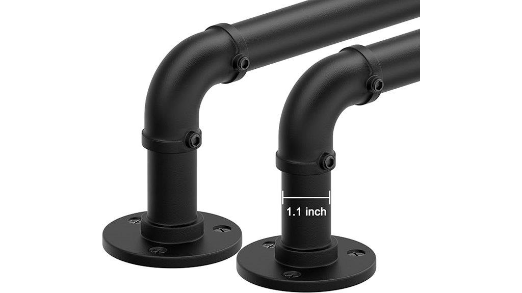 black adjustable curtain rods