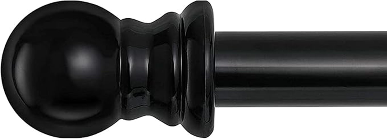 black curtain rods 66 120 inches