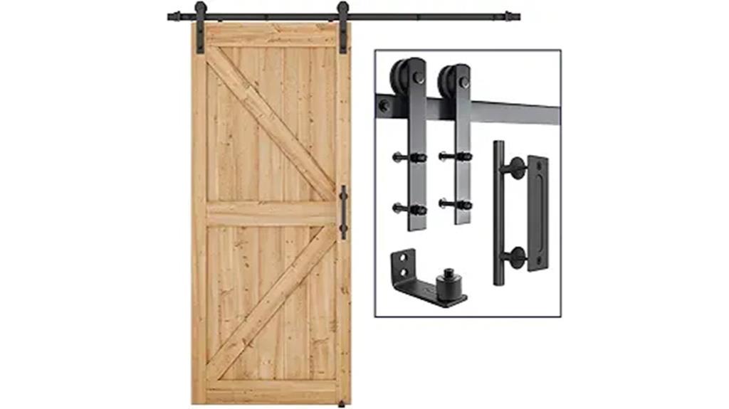 black sliding barn door kit