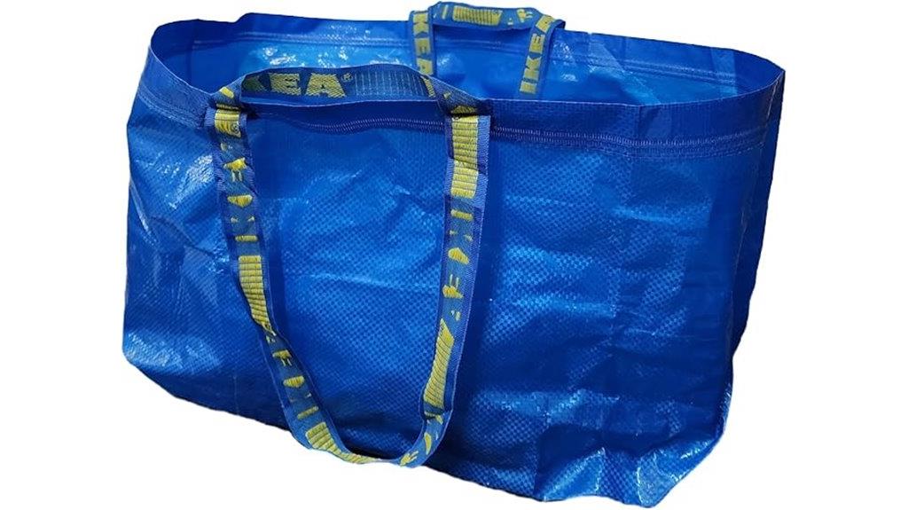 blue ikea frakta bags