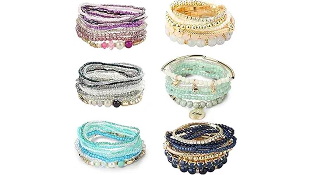 bohemian bead bracelet sets
