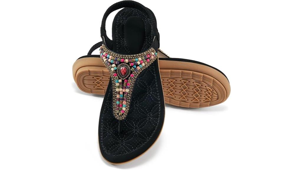 bohemian beaded dress sandals