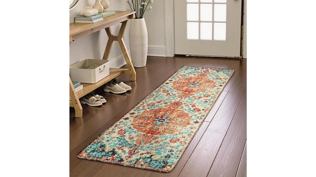 bohemian washable hallway runner