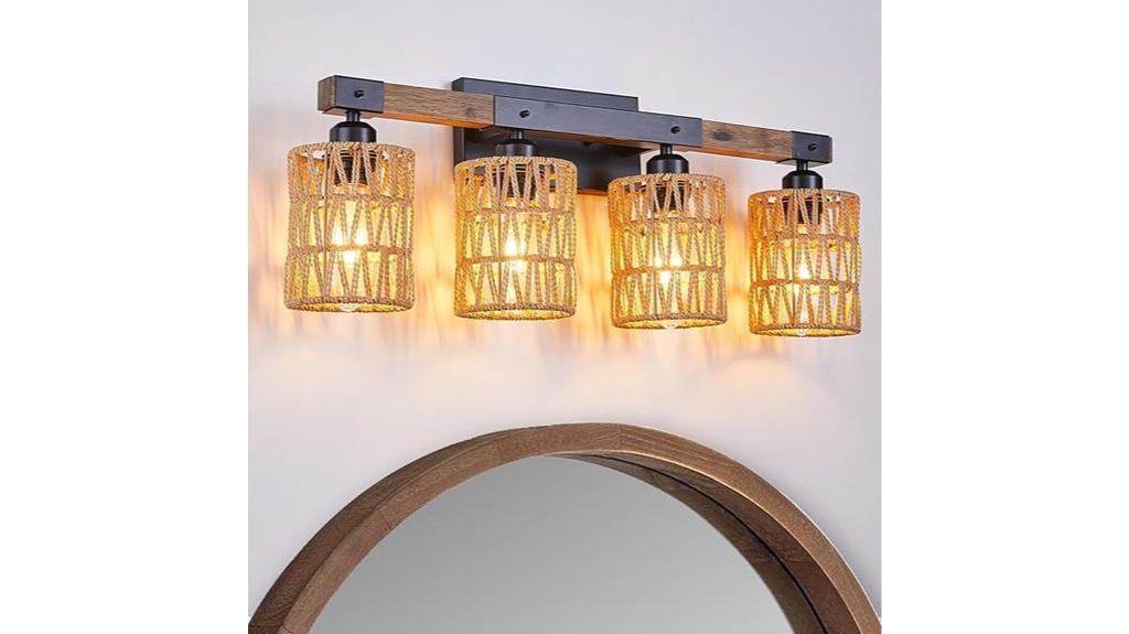 boho 4 light vanity fixture