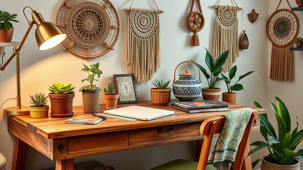 boho desk decor ideas