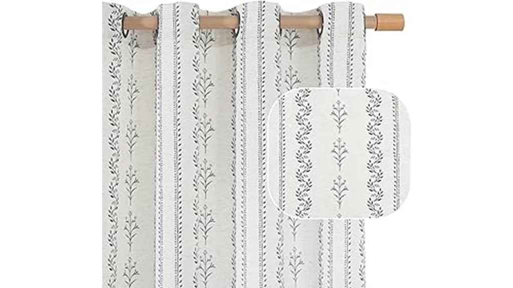 boho grey linen curtains