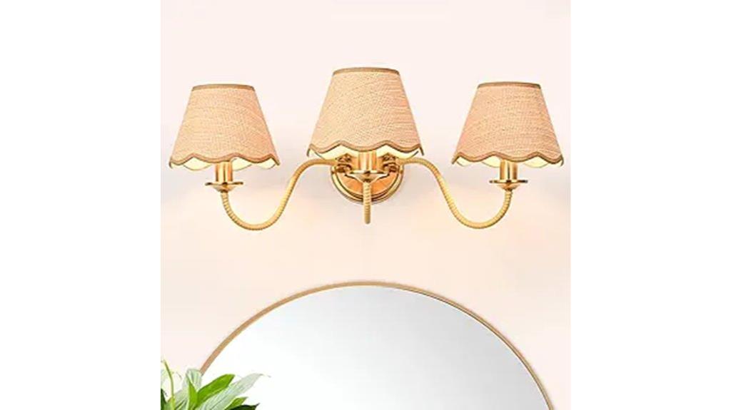 boho industrial bathroom light