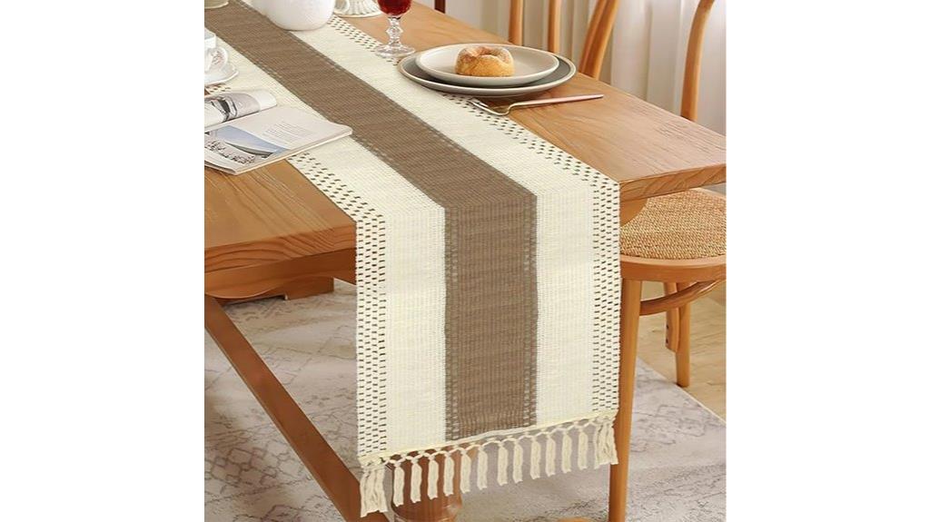 boho macrame table runner