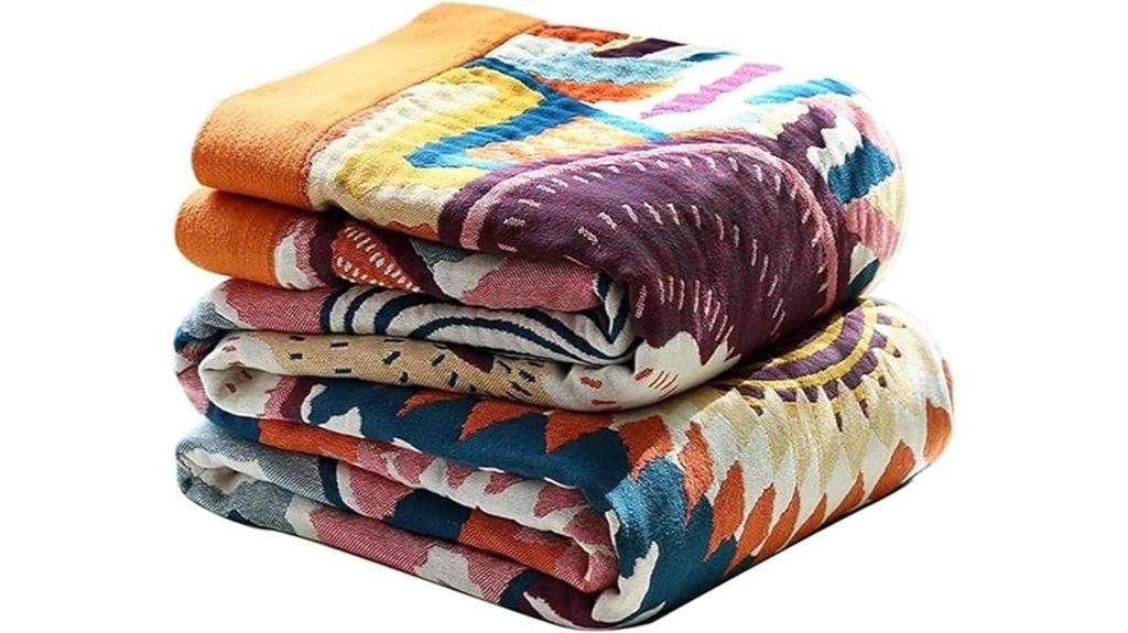 boho muslin couch blanket