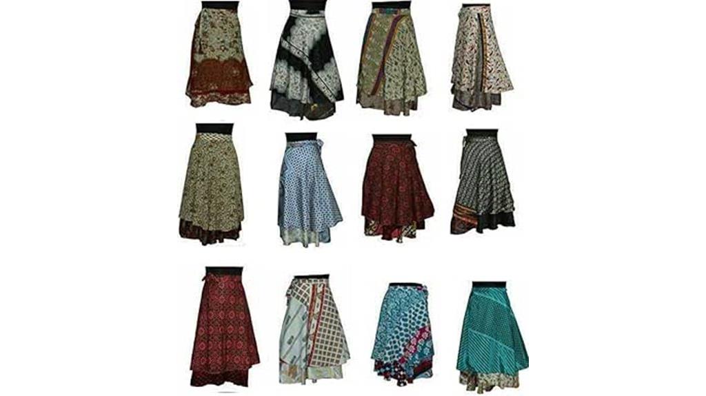 boho summer silk skirt