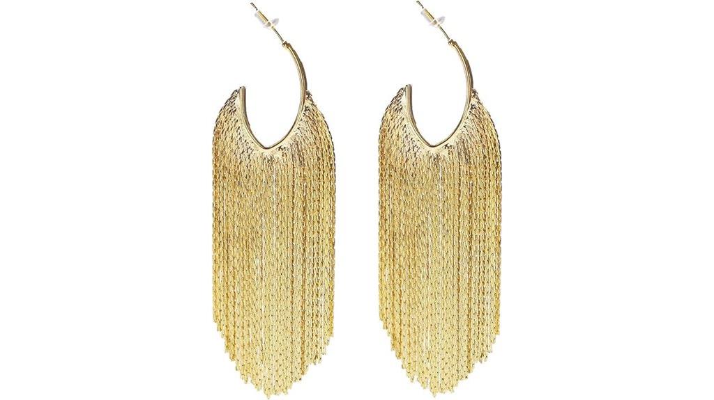 boho tassel drop earrings